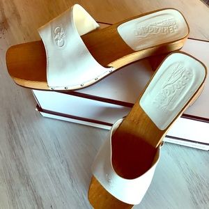 Salvatore Ferragamo Wooden Clogs